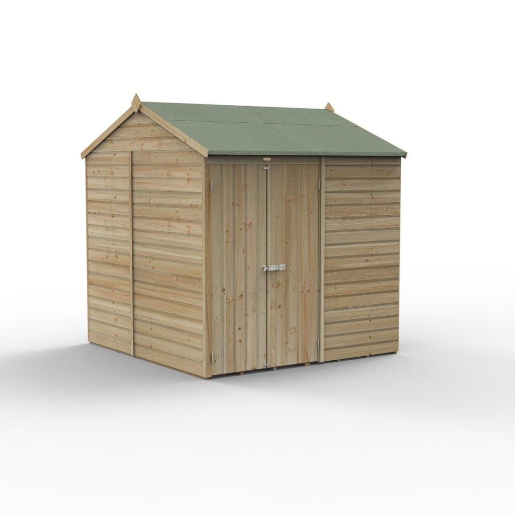 Beckwood 7×7 Reverse Apex Shed – No Windows – Double Door 5013053198414 2